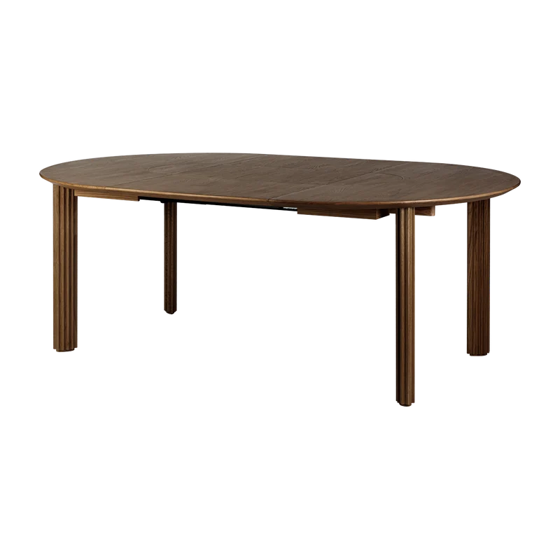 Table extensible en chêne foncé 132/202 x 74 cm Comfort Circle - UMAGE