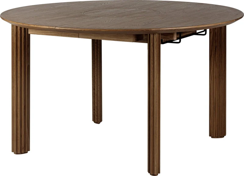 Table extensible en chêne foncé 132/202 x 74 cm Comfort Circle - UMAGE