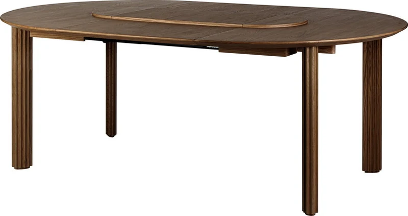 Table extensible en chêne foncé 132/202 x 74 cm Comfort Circle - UMAGE
