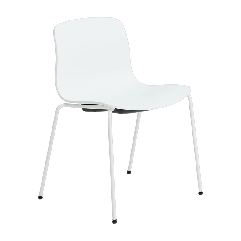 Chaise en plastique recyclé blanc et pieds en acier blanc AAC 16 2.0 - HAY