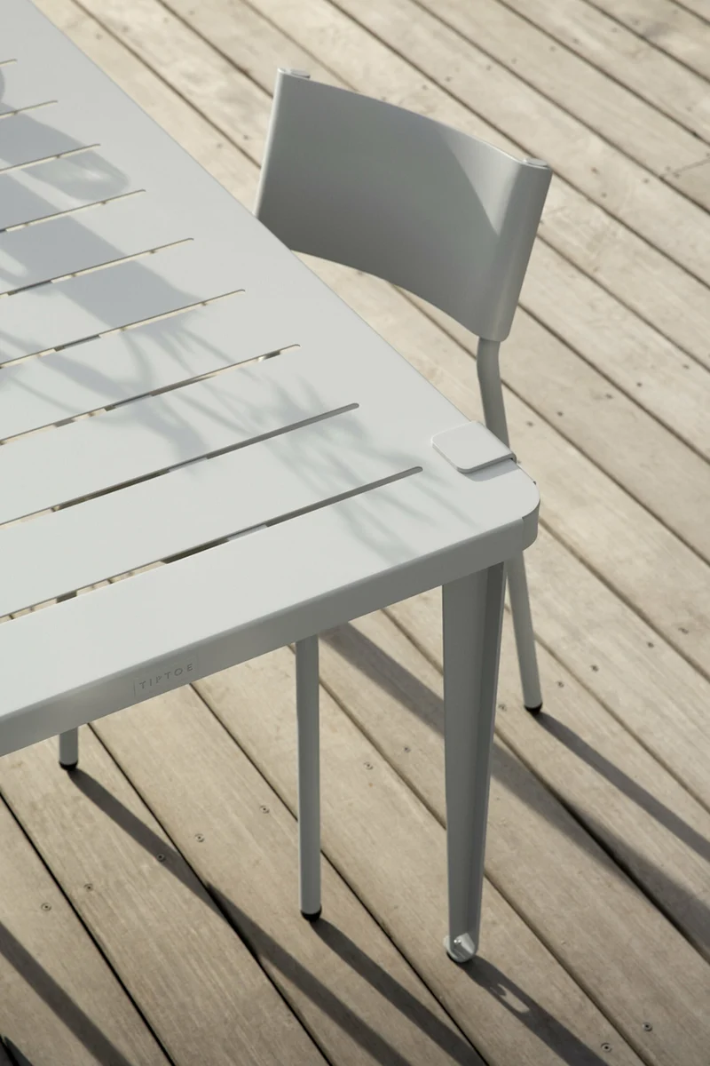 Pied d'extérieur en acier gris craie 75 cm Midi - TIPTOE