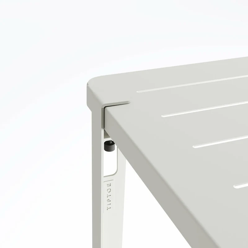 Table à manger en acier gris craie 160 x 80 x 75 cm Midi - TIPTOE