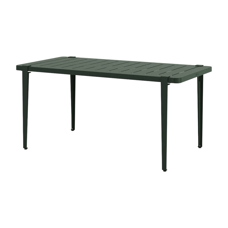 Table à manger en acier vert sapin 160 x 80 x 75 cm Midi - TIPTOE