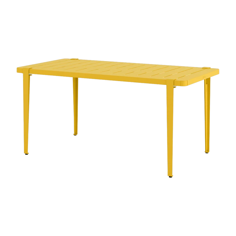 Table à manger en acier jaune 160 x 80 x 75 cm Midi - TIPTOE