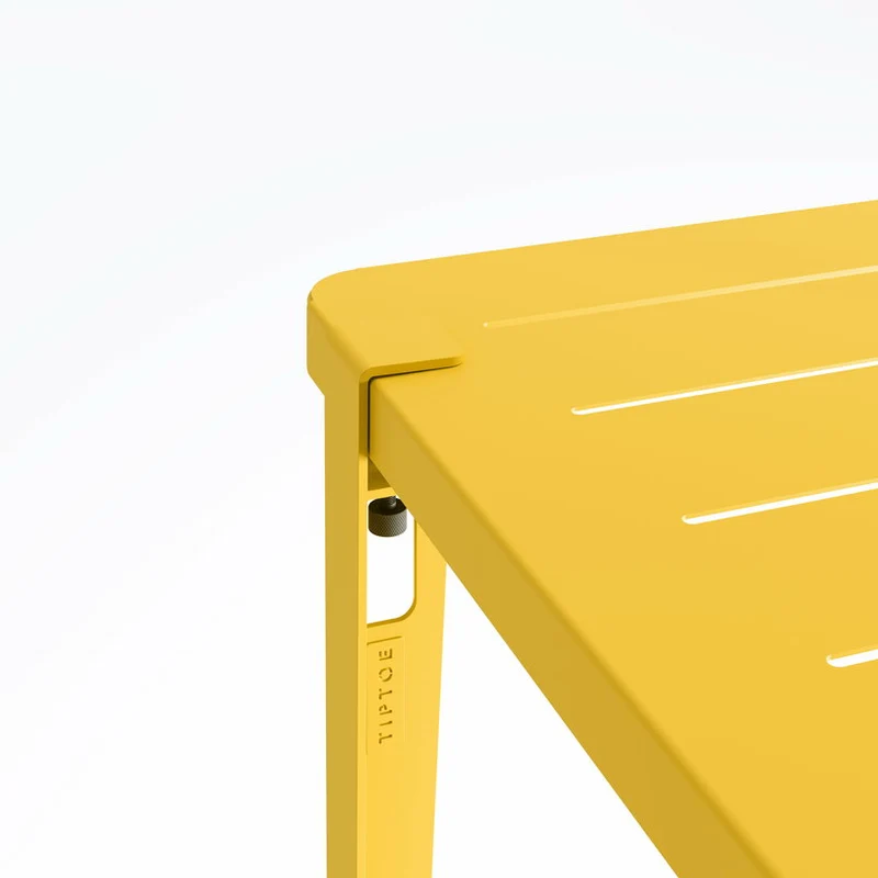 Table à manger en acier jaune 160 x 80 x 75 cm Midi - TIPTOE