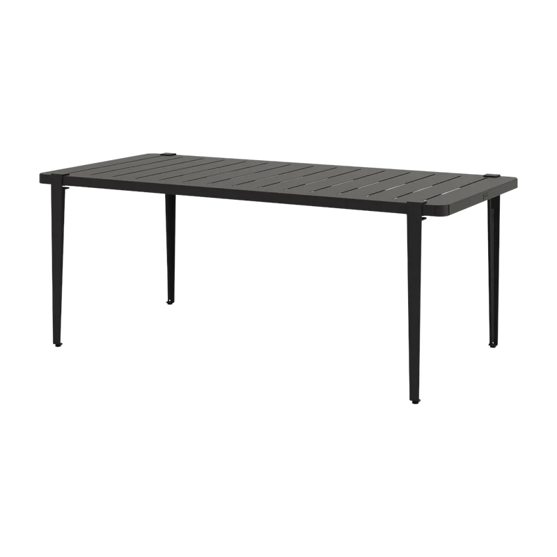 Table à manger en acier noir 190 x 90 x 75 cm Midi - TIPTOE