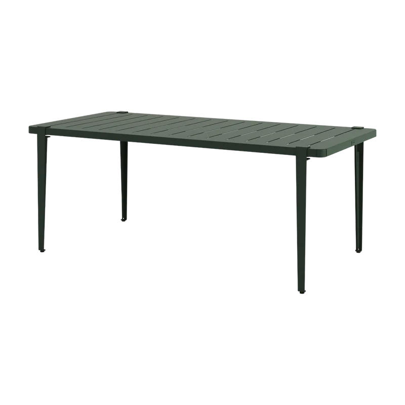 Table à manger en acier vert sapin 190 x 90 x 75 cm Midi - TIPTOE