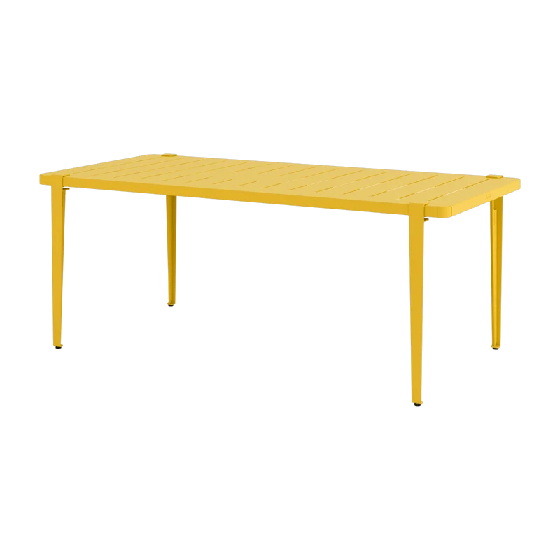 Table à manger en acier jaune 190 x 90 x 75 cm Midi - TIPTOE
