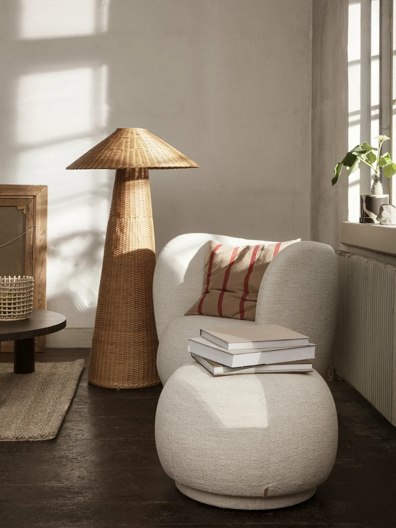 Pouf grain chocolat 60 x 41 cm Rico - Ferm living