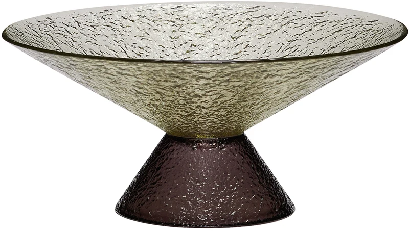 Bol rond en verre vert 25x12 cm Bonbon - Hübsch