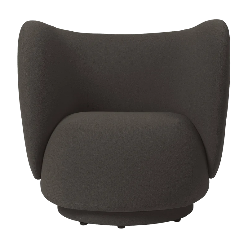 Fauteuil lounge grain chocolat Rico - Ferm living