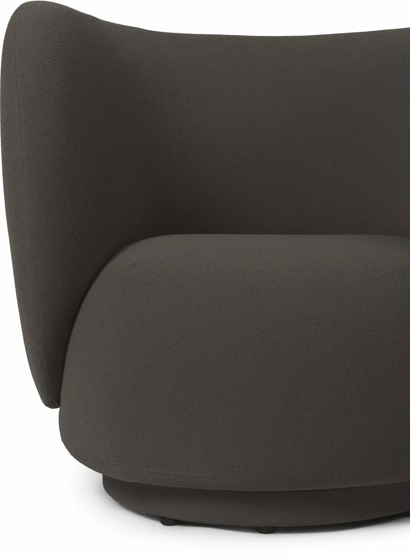 Fauteuil lounge grain chocolat Rico - Ferm living