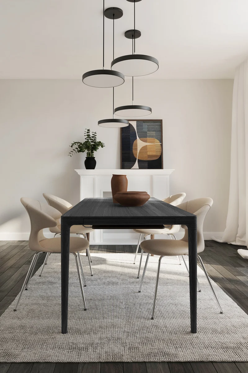 Table rectangulaire extensible en chêne noir 200/300 x 90 cm Heart'n'Soul - UMAGE