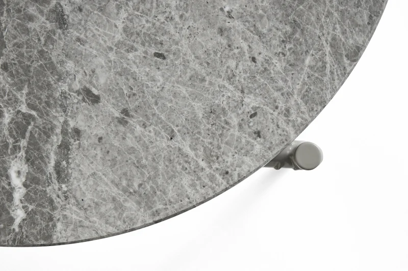 Table d'appoint ronde en marbre et piètement en acier gris 40 cm Rebar - Hay