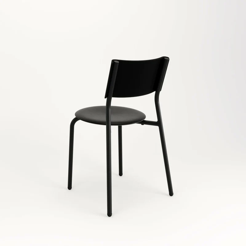 Chaise de jardin en plastique recyclé noir graphite Midi - TIPTOE