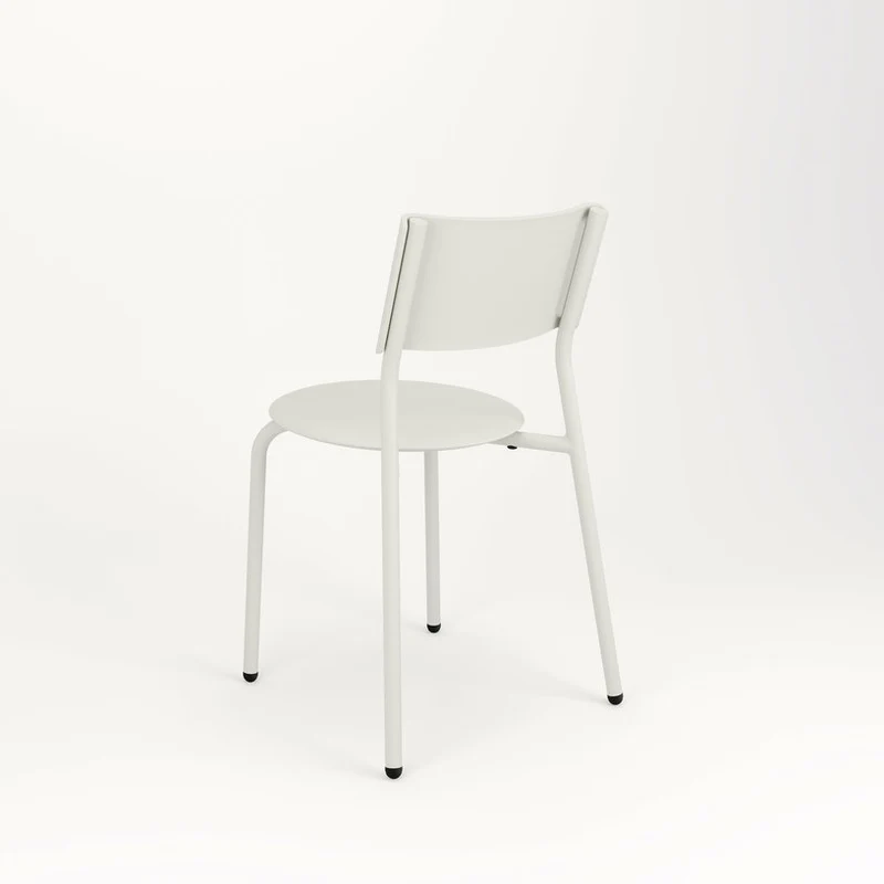 Chaise de jardin en plastique recyclé gris craie Midi - TIPTOE
