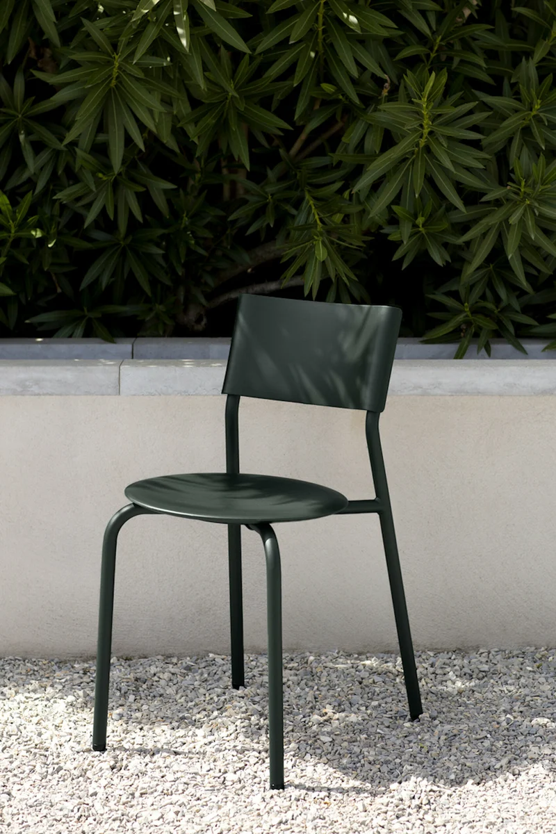 Chaise de jardin en plastique recyclé vert sapin Midi - TIPTOE