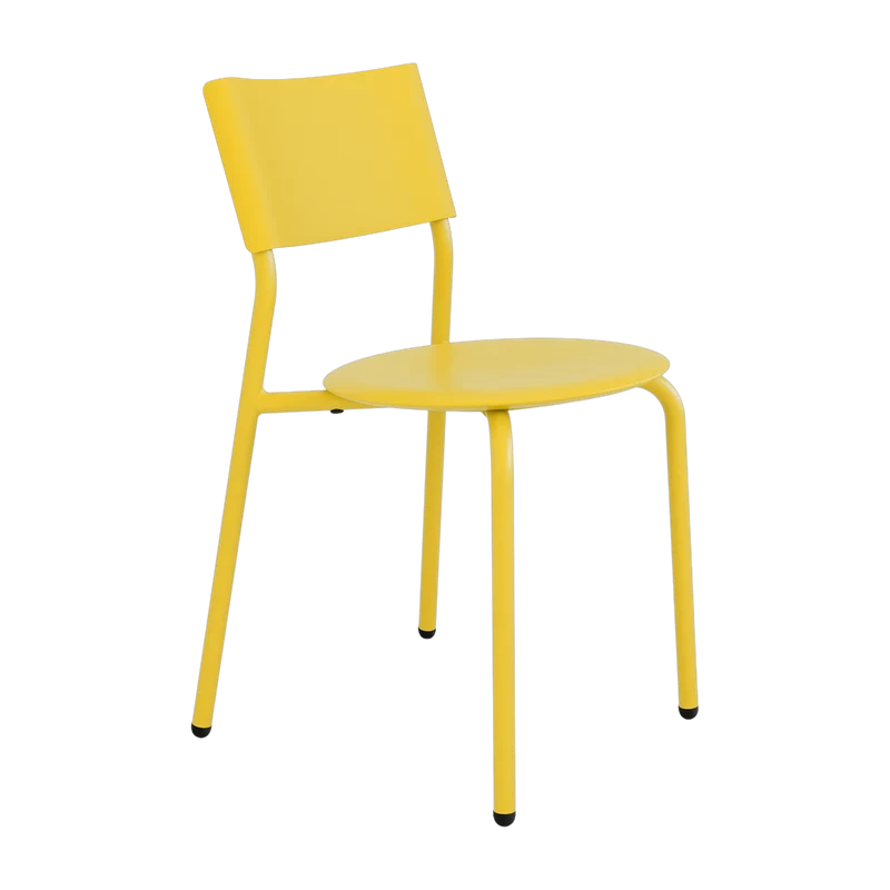Chaise de jardin en plastique recyclé jaune Midi - TIPTOE