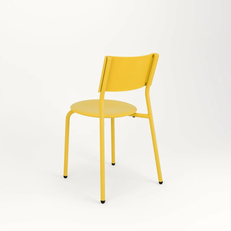 Chaise de jardin en plastique recyclé jaune Midi - TIPTOE