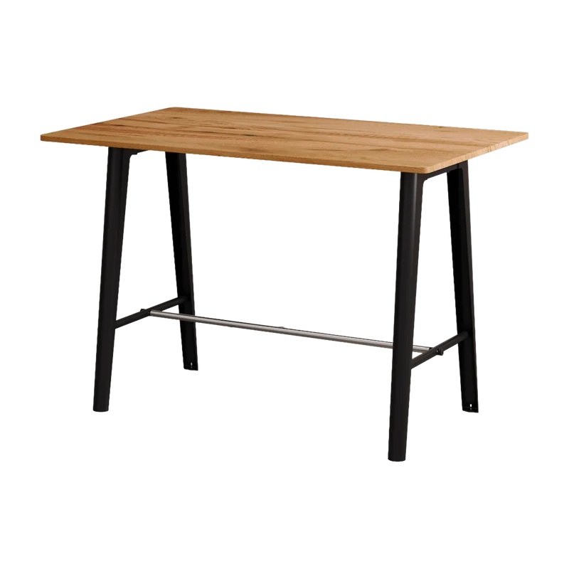 Table à manger en bois ancien et piètement en acier noir 160 x 95 x 75 cm New modern - TIPTOE