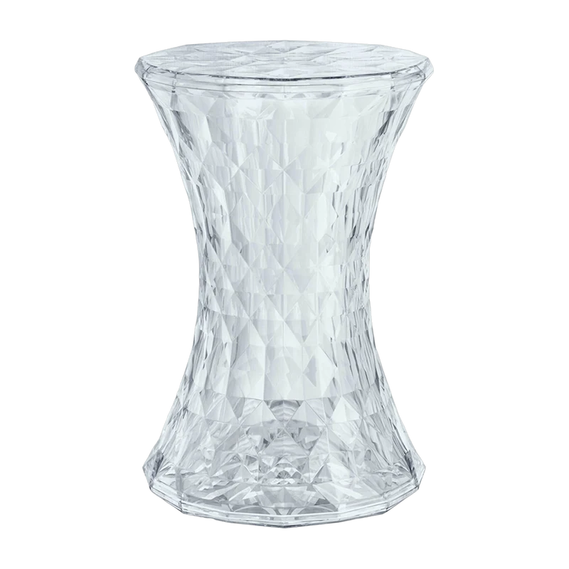 Tabouret en polycarbonate cristal 45 x 30 cm Stone - Kartell