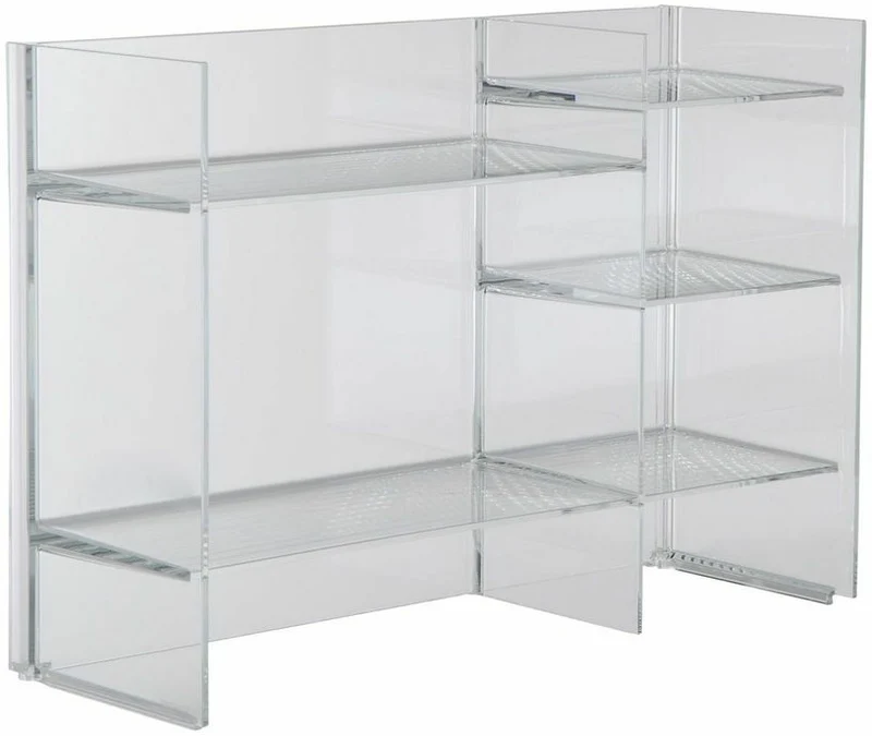 Meuble de rangement transparent 75 x 53 cm Sound rack - Kartell