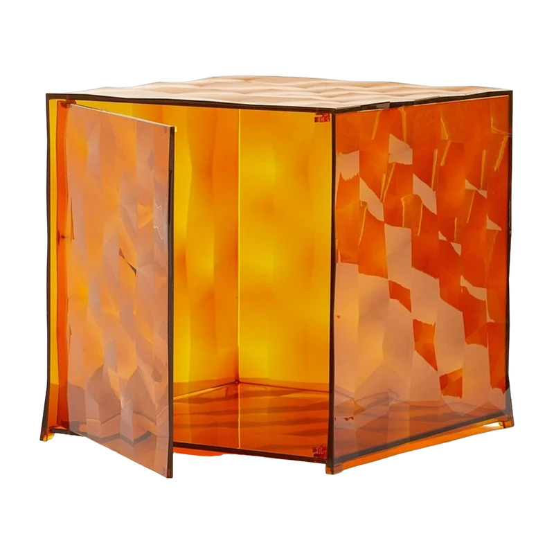 Meuble de rangement avec porte en polyméthacrylate fumé 40 x 41 cm Optic - Kartell