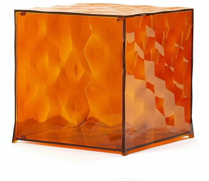 Meuble de rangement avec porte en polyméthacrylate fumé 40 x 41 cm Optic - Kartell