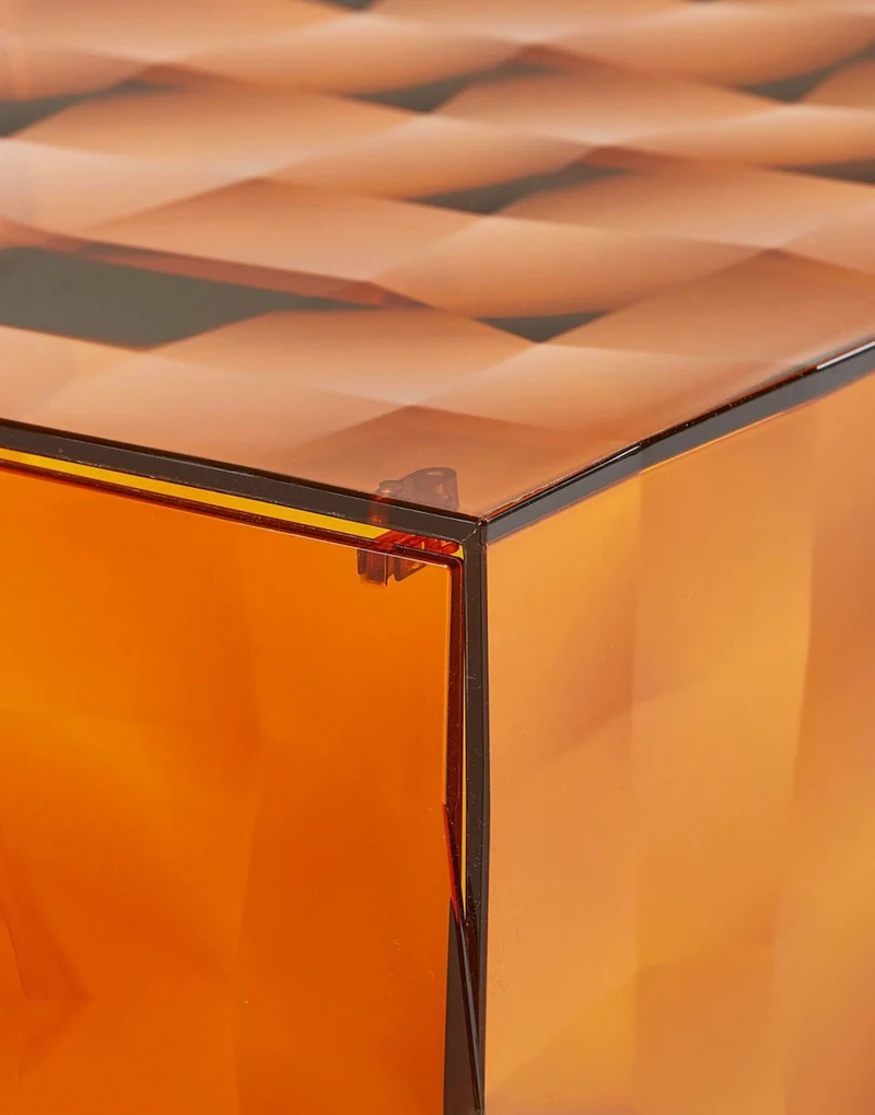 Meuble de rangement avec porte en polyméthacrylate fumé 40 x 41 cm Optic - Kartell