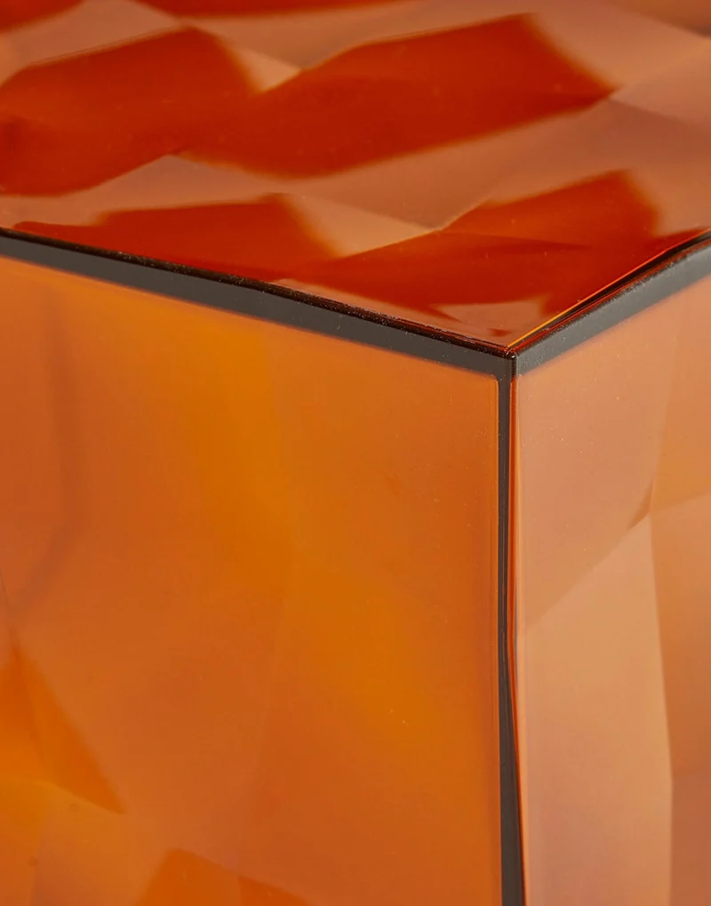 Meuble de rangement sans porte en polyméthacrylate fumé 40 x 41 cm Optic - Kartell