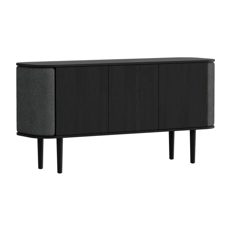 Buffet en chêne foncé noir 75 x 43 cm Treasures - UMAGE