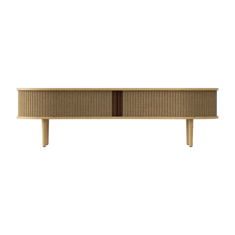 Meuble télévision en chêne naturel beige 40 x 140 cm Audacious - UMAGE