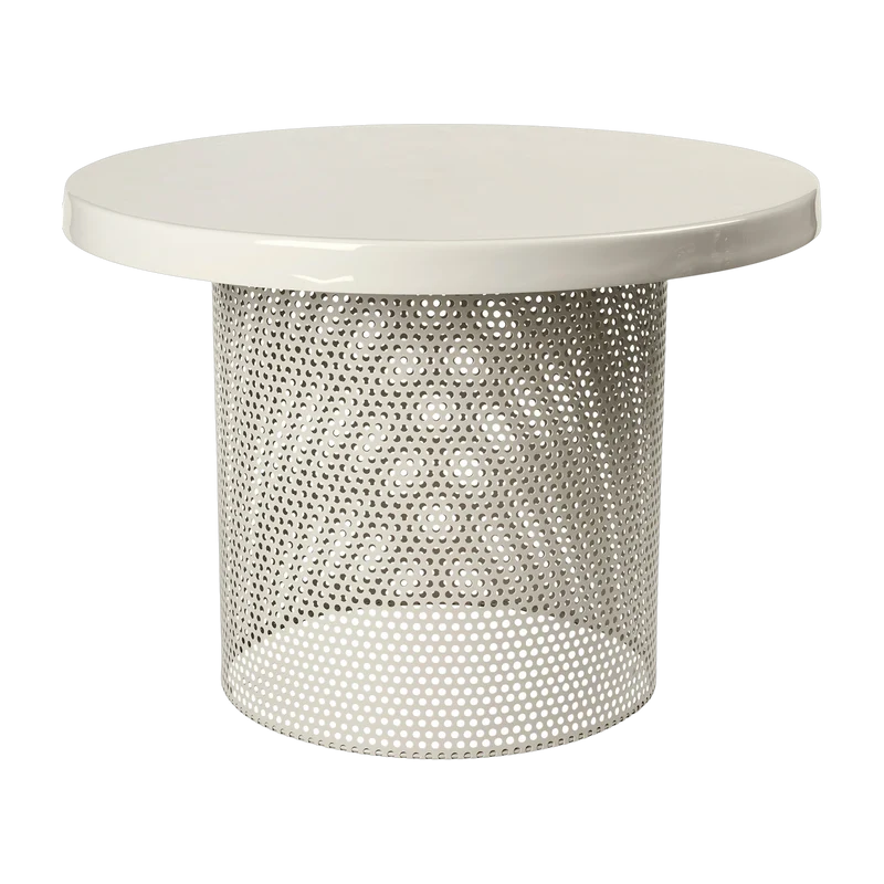 Table basse en métal émaillé blanc crème 50 x 36 cm Tulina - Broste Copenhagen
