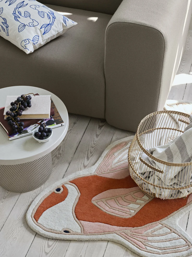 Table basse en métal émaillé blanc crème 50 x 36 cm Tulina - Broste Copenhagen
