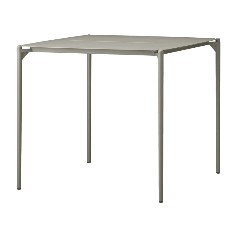 Table à manger carrée en acier taupe 80 x 80 cm Novo - AYTM