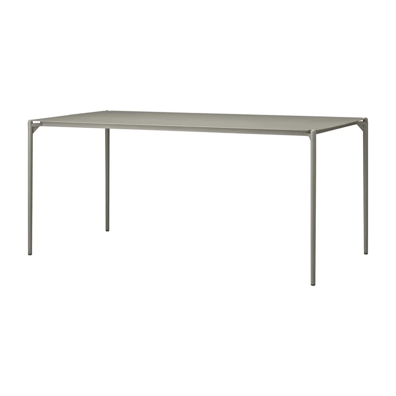 Table à manger en acier taupe 160 x 80 cm Novo - AYTM