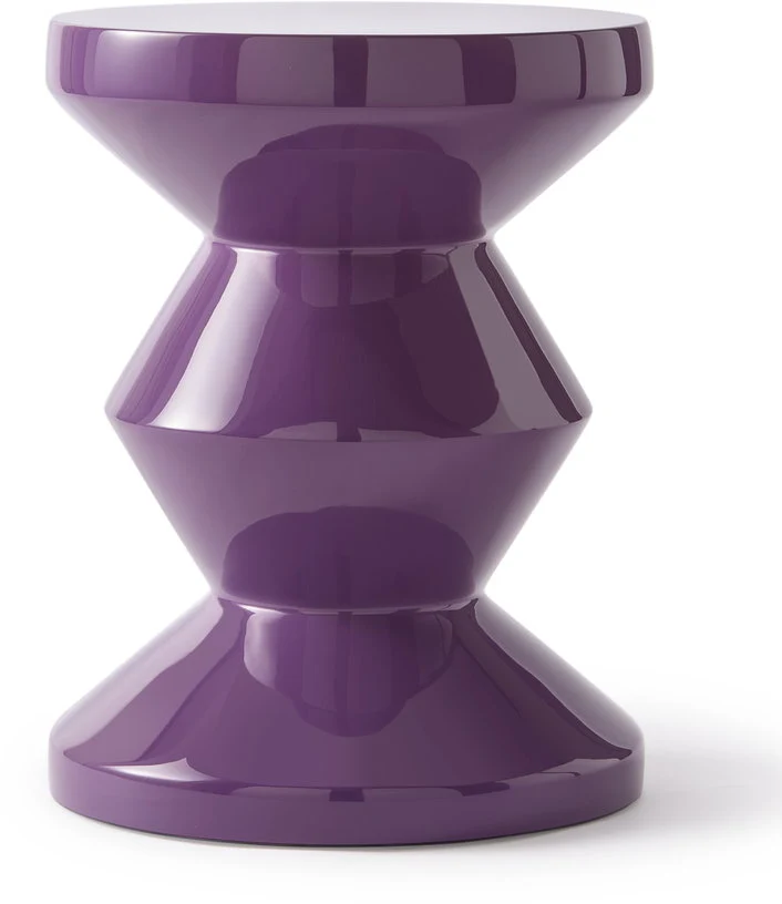 Table d'appoint laqué mauve foncé 46 cm Zig zag - Pols Potten