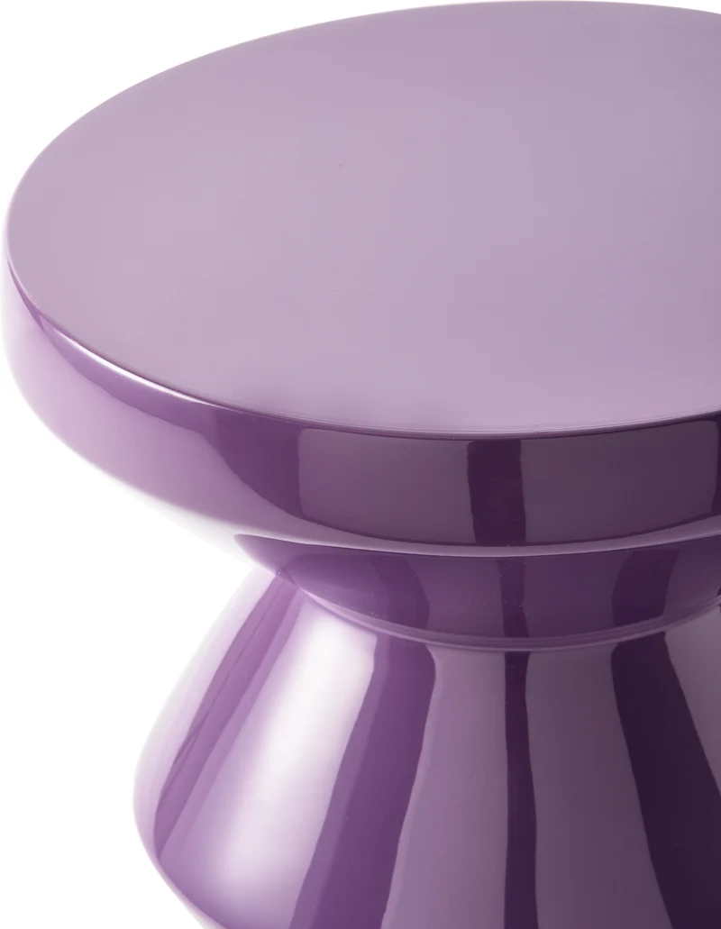Table d'appoint laqué mauve foncé 46 cm Zig zag - Pols Potten