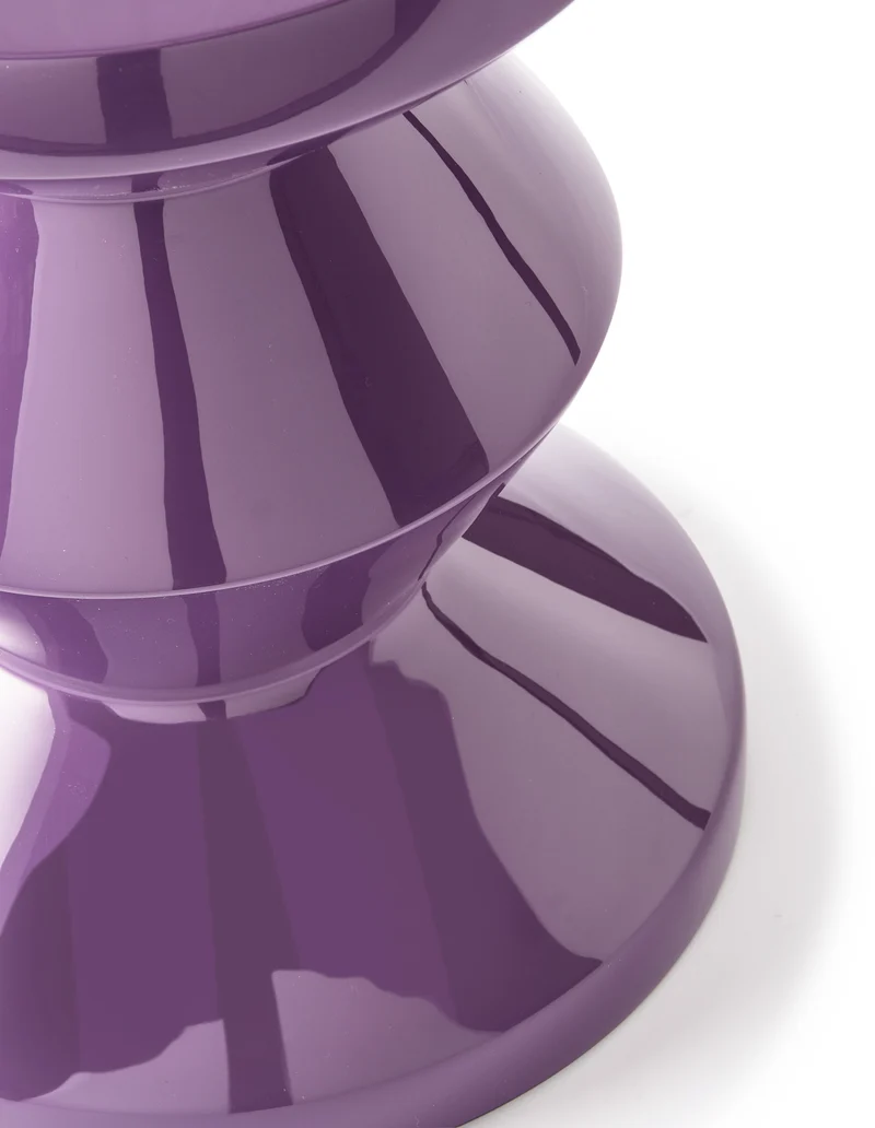 Table d'appoint laqué mauve foncé 46 cm Zig zag - Pols Potten