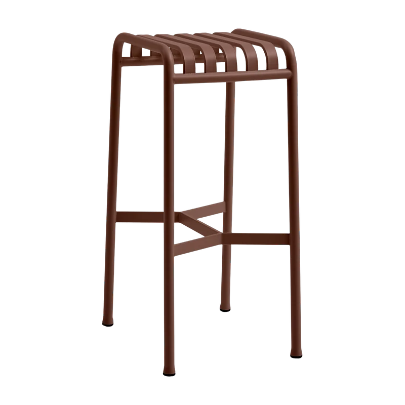 Tabouret de bar en métal rouge Palissade - HAY
