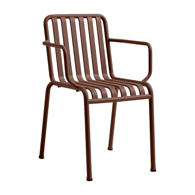 Chaise de jardin avec accoudoirs en métal rouge Palissade - HAY