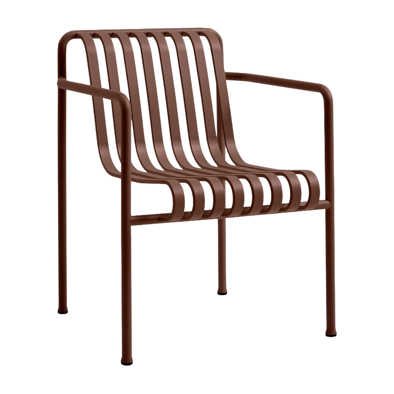 Fauteuil de jardin avec accoudoir en métal rouge Palissade - HAY