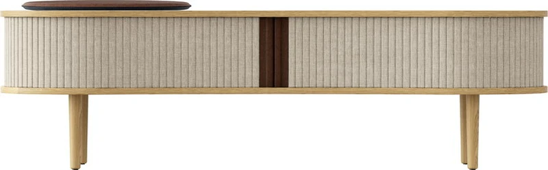 Meuble télévision en chêne naturel blanc 40 x 140 cm Audacious - UMAGE