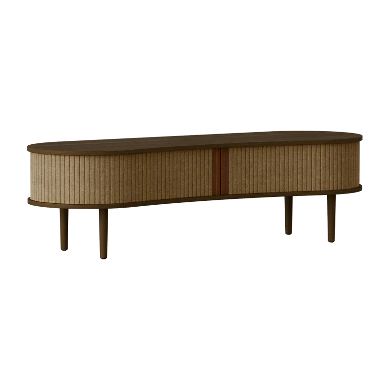 Meuble télévision en chêne foncé beige 40 x 140 cm Audacious - UMAGE
