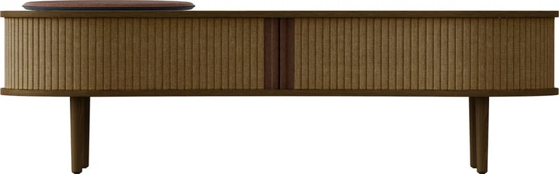 Meuble télévision en chêne foncé beige 40 x 140 cm Audacious - UMAGE
