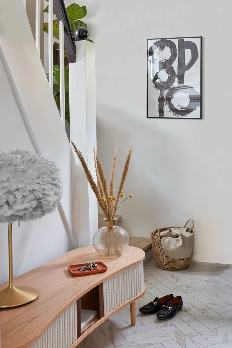 Meuble télévision en chêne foncé beige 40 x 140 cm Audacious - UMAGE