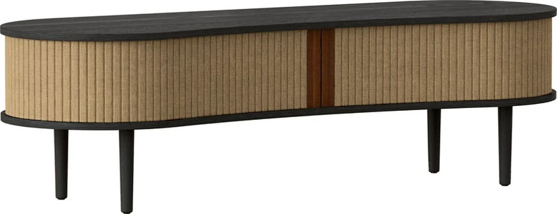 Meuble télévision en chêne noir et beige 40 x 140 cm Audacious - UMAGE