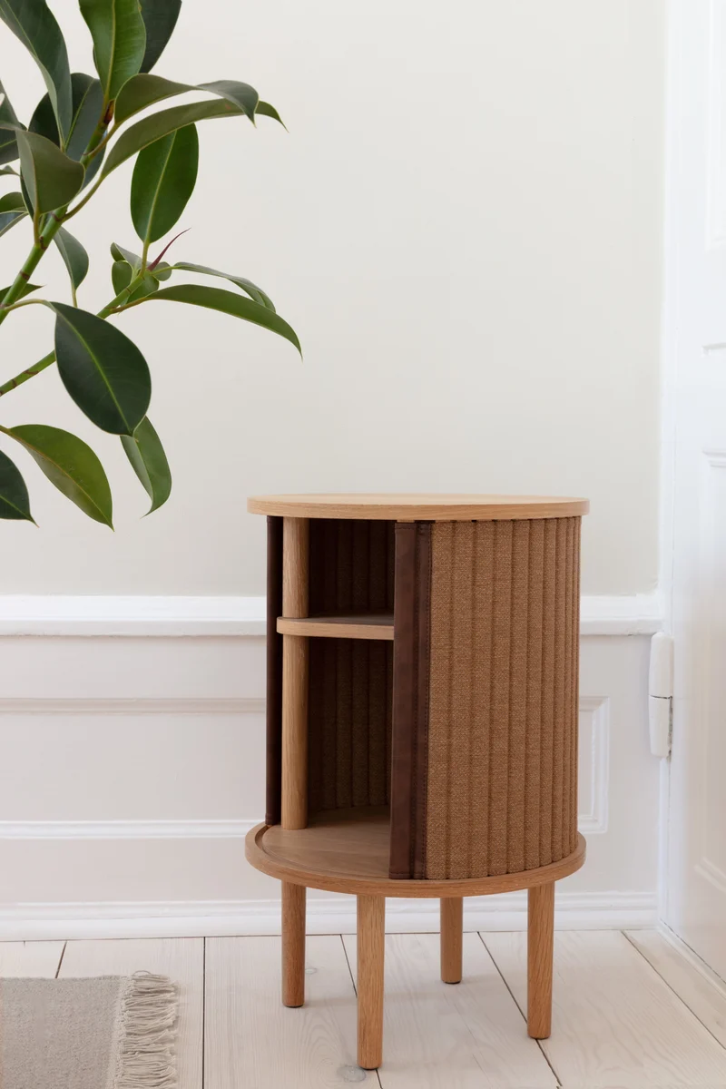 Table d'appoint en chêne naturel beige 59,3 x 38 cm Audacious - UMAGE