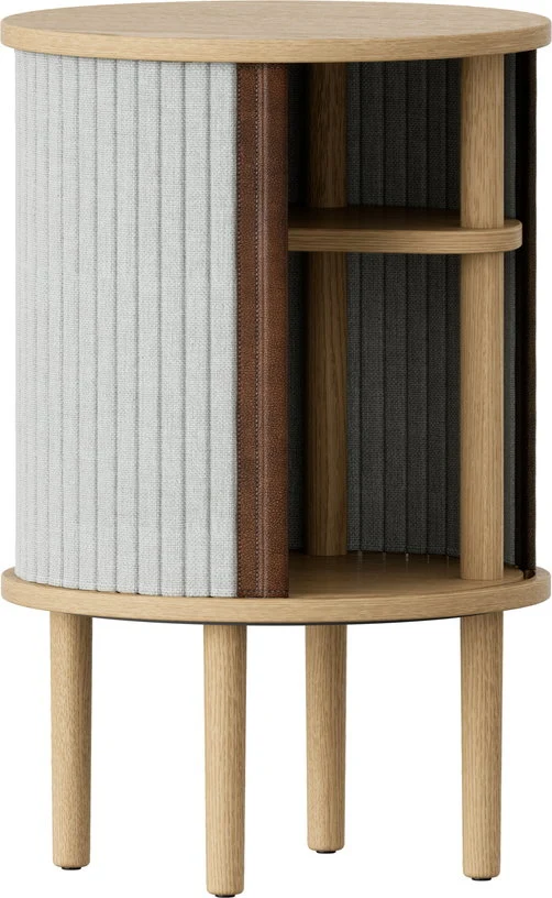 Table d'appoint en chêne naturel gris clair 59,3 x 38 cm Audacious - UMAGE