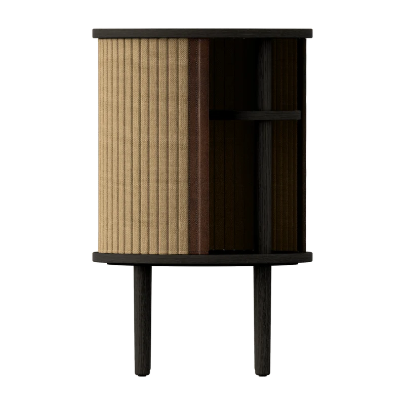 Table d'appoint en chêne noir et beige 59,3 x 38 cm Audacious - UMAGE